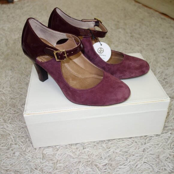 GIANI BERNINI Velmah Memory Foam Mary Jane Pumps - Size 6M - Wine - Picture 8 of 14